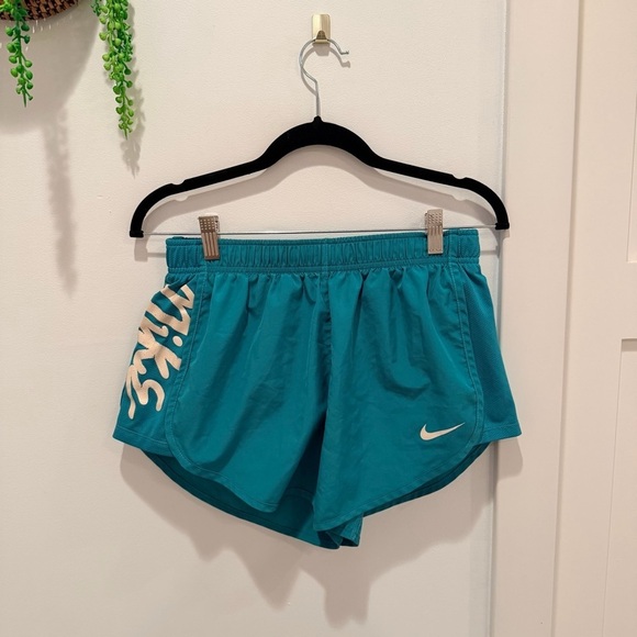 Nike Pants - Nike Dri-Fit Green Lined Running Athletic Shorts Women's Drawstring Elastic M